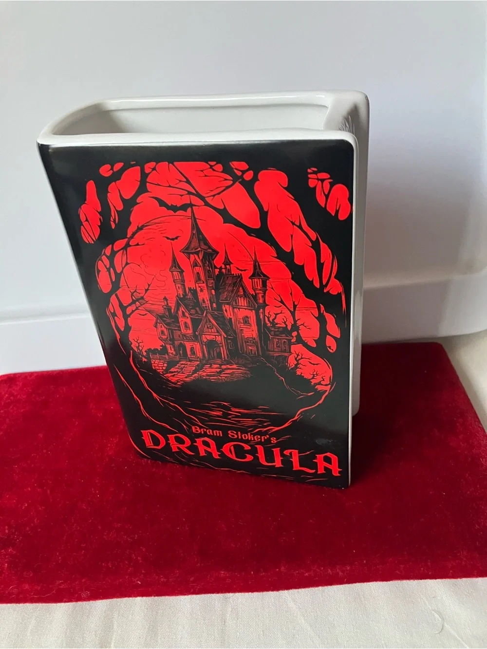 Bram Stoker’s Dracula Book Ceramic Gothic Halloween Vase Steel Mill & Co Decor.